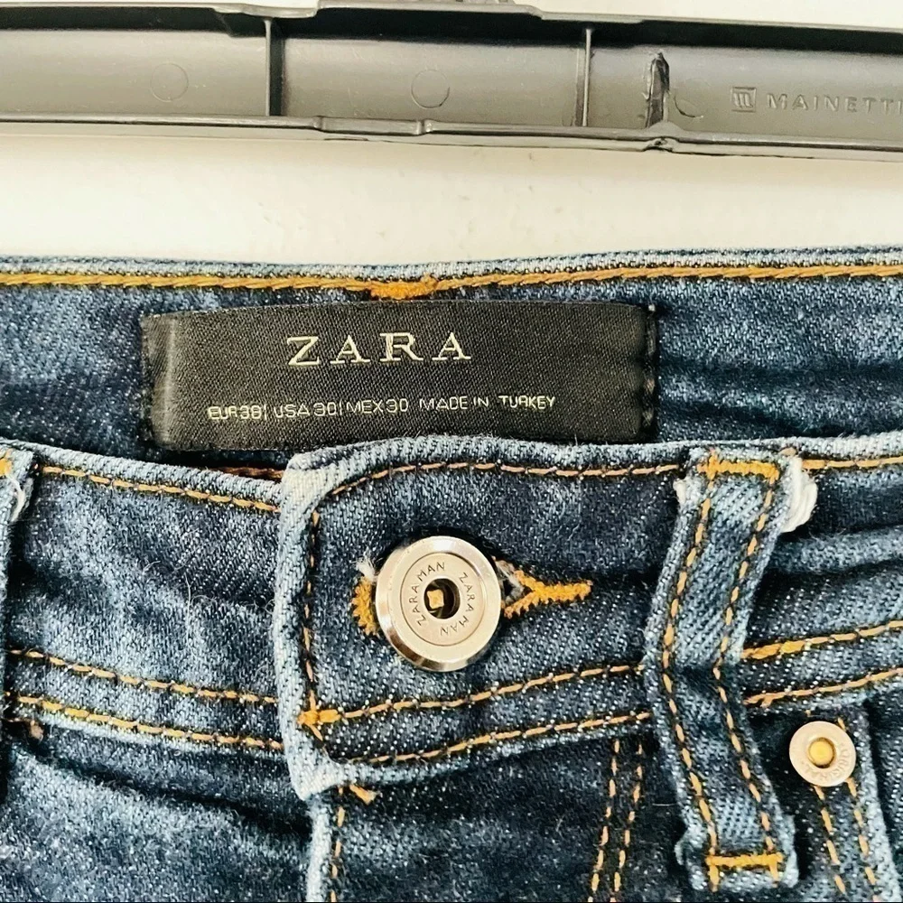 Zara Man Slim Fit Dark Wash Jeans Denim Pants Size 30 Modern Minimal Streetwear